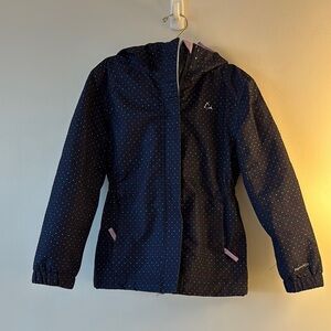 Kids Navy Blue Polka Dot Rain Suit